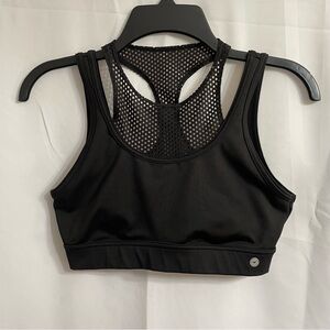 Hollister Black Mesh Racerback Sports Bra Performance Small